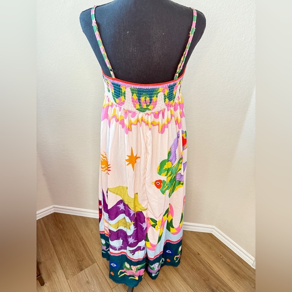 Women Spaghetti Strap colorful Maxi Dress A Line Swing L - Picture 5 of 13
